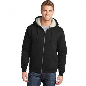 CornerStone® Heavyweight Sherpa-Lined Hooded Fleece Jacket