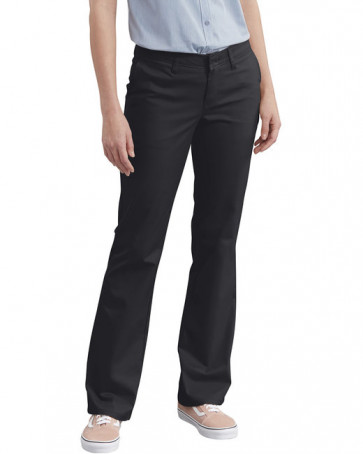 Dickies Ladies' Slim Fit Boot Cut Stretch Twill Pant