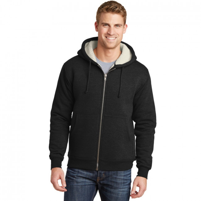 CornerStone® Heavyweight Sherpa-Lined Hooded Fleece Jacket - Merchandise