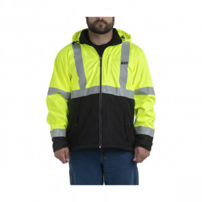 Berne Men's Hi-Vis Class 3 Hooded Softshell Jacket